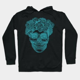 Flower Crown Skull (Blue) Hoodie